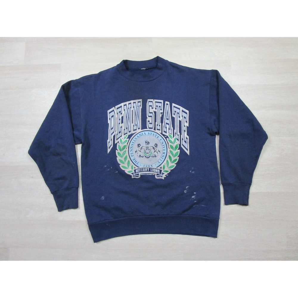 Vintage PENN STATE Crewneck Sweatshirt (M)‎ Distressed University Nittany Lions